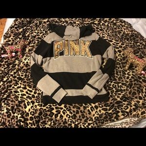 Victorias secret pink bling hooded sweatshirt